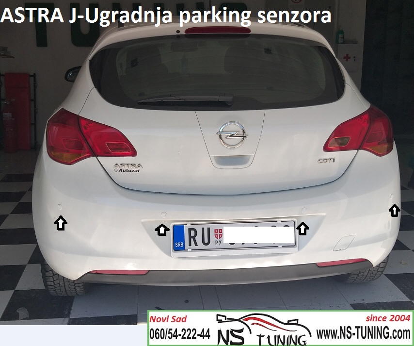 opel astra j 2010 2011 2012 2013 2014 2015 ugradnja parking senzora sa ekranom novi sad ns tuning